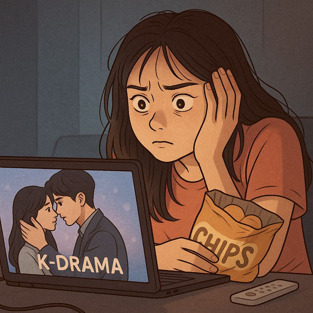 Ilustrasi Kecanduan Menonton Drama Korea. Foto: AI ChatGPT (OpenAI)