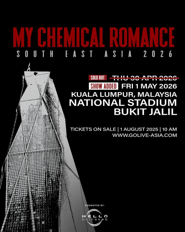 My Chemical Romance tambah jadwal konser di Malaysia. Foto: Dok. Istimewa