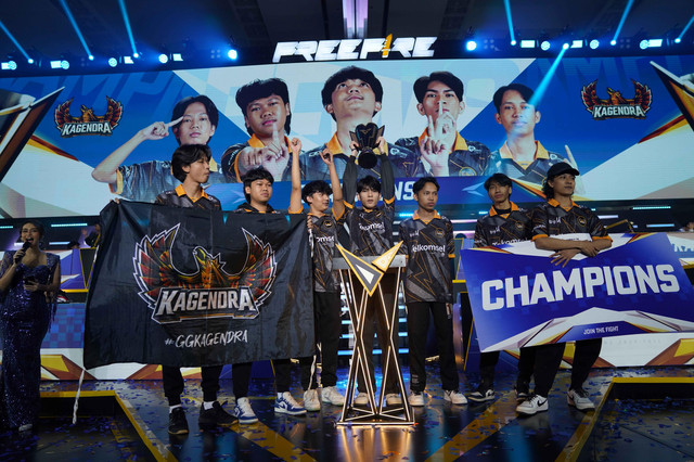 Tim e-sports Telkomsel, Kagendra, Juara Free Fire Nusantara Series 2025. Foto: Telkomsel