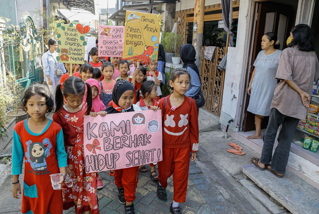 Harapan Anak Surabaya di Hari Anak, Ingin Fasum Anak di Perkampungan
