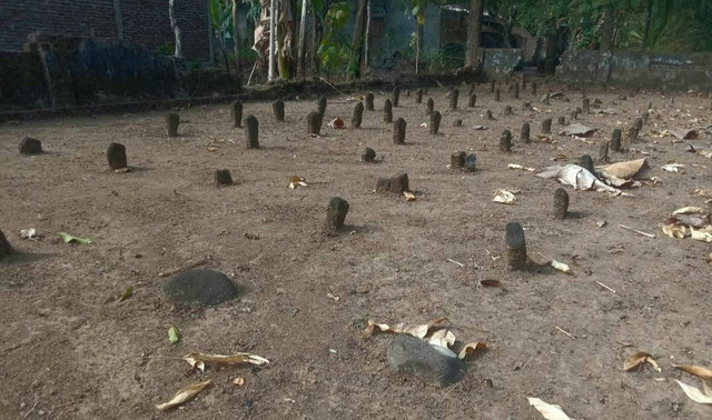 Puluhan makam di Kalibawang, Kulon Progo, yang diduga makam prajurit Pangeran Diponegoro. Foto: Dok. Google Maps