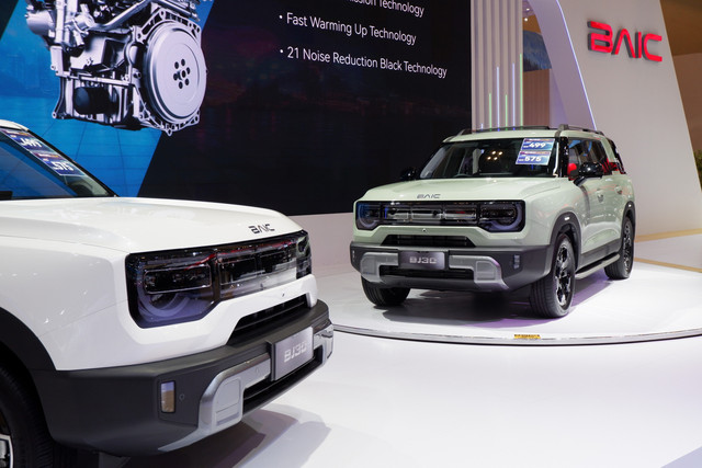Lini kendaraan BAIC di GIIAS 2025, ICE BSD City, Tangerang. Foto: Sena Pratama/kumparan