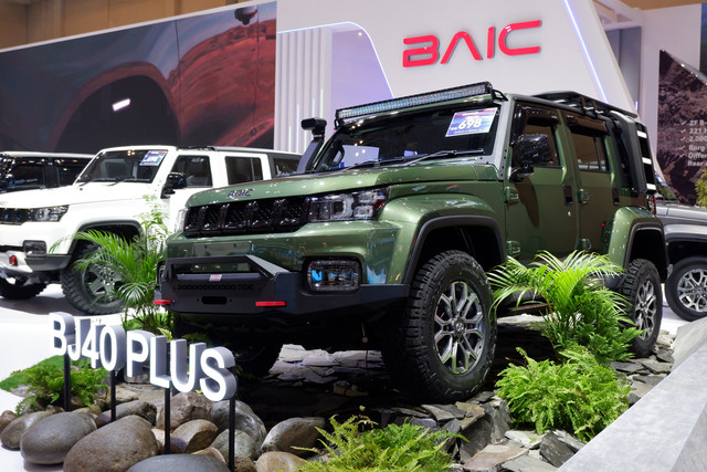 Lini kendaraan BAIC di GIIAS 2025, ICE BSD City, Tangerang. Foto: Sena Pratama/kumparan