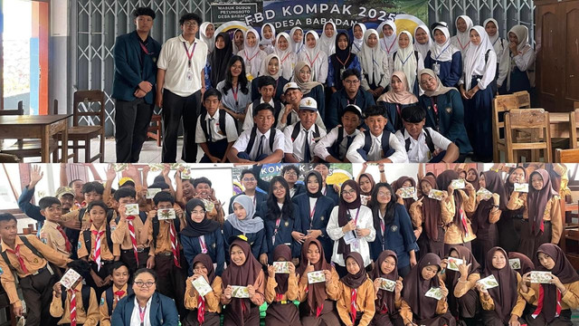 Mahasiswa KKN FBD FISIP UB 2025 melaksanakan empat program kerja di SMP Dharma Wanita 05 Ngajum
