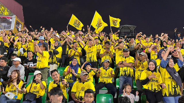 El-Bhara supporter Bhayangkara Presisi Lampung FC. | Foto: Sinta Yuliana/Lampung Geh