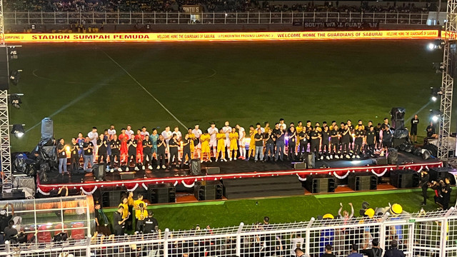 Launching tim Bhayangkara Presisi Lampung FC di Stadion Sumpah Pemuda, Bandar Lampung. | Foto: Sinta Yuliana/Lampung Geh