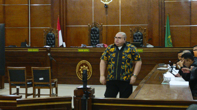 Pembacaan pleidoi pengacara Razman Arif Nasution di Pengadilan Negeri Jakarta Utara, Selasa (29/7/2025).
 Foto: Aprilandika Pratama/kumparan