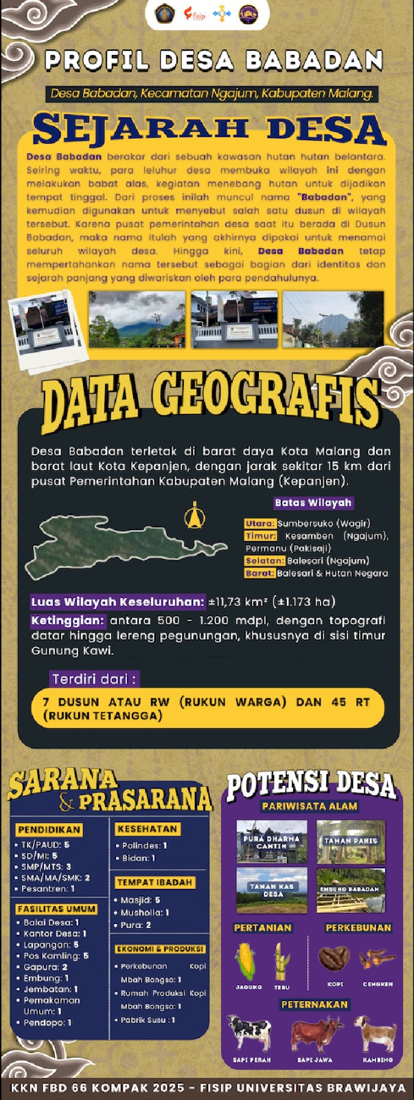 Infografis “Visualisasi Profil Desa Babadan”.