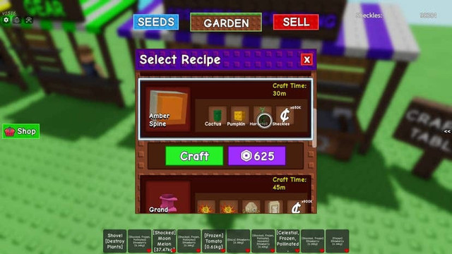 Ilustrasi cara mendapatkan Amber Spine di game Roblox Grow a Garde. Foto: Euro Gamer