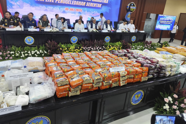Pers rilis kasus narkoba di BNN RI pada Rabu (30/7/2025). Foto: Rachmadi Rasyad/kumparan