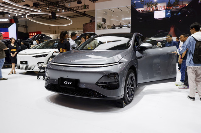 Suasana booth Xpeng di GIIAS 2025. Foto: Fitra Andrianto/kumparan