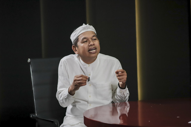 Gubernur Jabar Dedi Mulyadi saat Program Info A1 kumparan di Jakarta, Kamis (31/7/2025). Foto: Jamal Ramadhan/kumparan