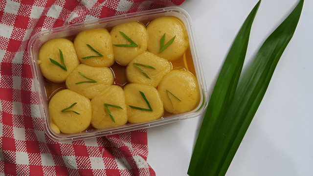 Bingka barandam kudapan khas Kalimantan Selatan. Foto: shutterstock