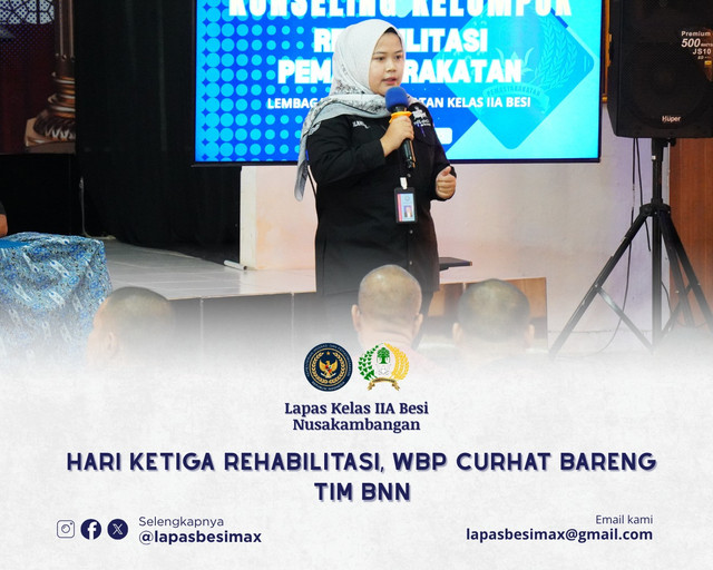 Hari Ketiga Rehabilitasi, WBP Curhat Bareng Tim BNN