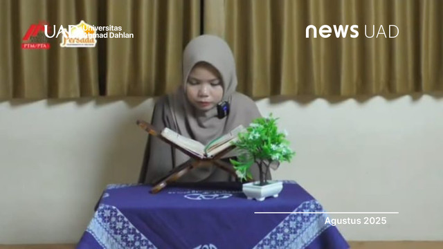 Mahasiswi Universitas Ahmad Dahlan (UAD) Peraih Juara 1 Lomba Tilawah ASLAMA PTMA Nasional 2025 (Foto. Alya)