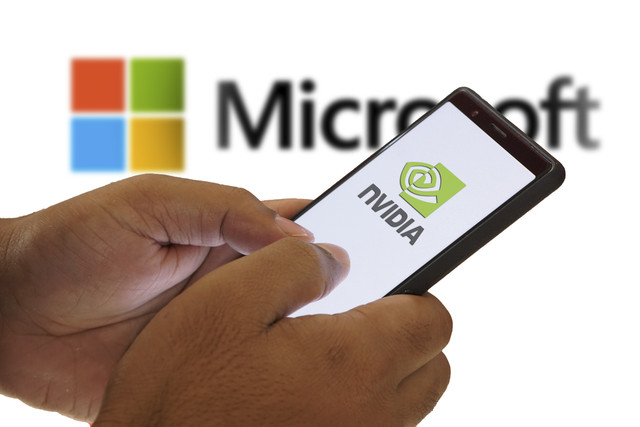 Ilustrasi Nvidia dan Microsoft. Foto: Mamun_Sheikh/Shutterstock