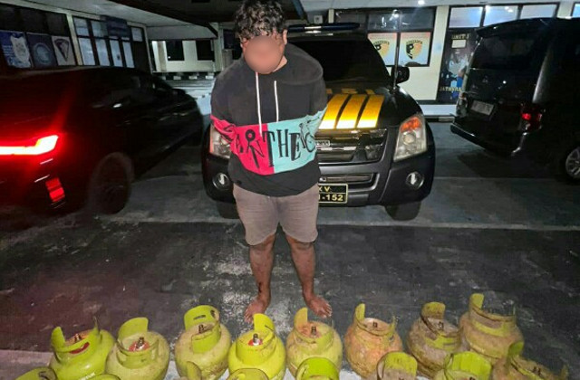 Pelaku pencurian tabung LPG 3 Kg di Minahasa. (foto: dokumen polda sulut)