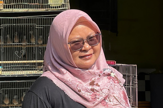 Yuli salah satu pedagang di Pasar Barito, Kebayoran, Jakarta Selatan, Senin (4/8/2025). Foto: Rayyan Farhansyah/kumparan