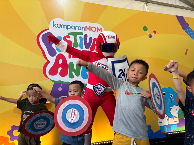 Anak-anak yang hadir di Imaji Ceria: Kreasi Tameng Kapten Nuvo. Foto: Wina R./kumparan