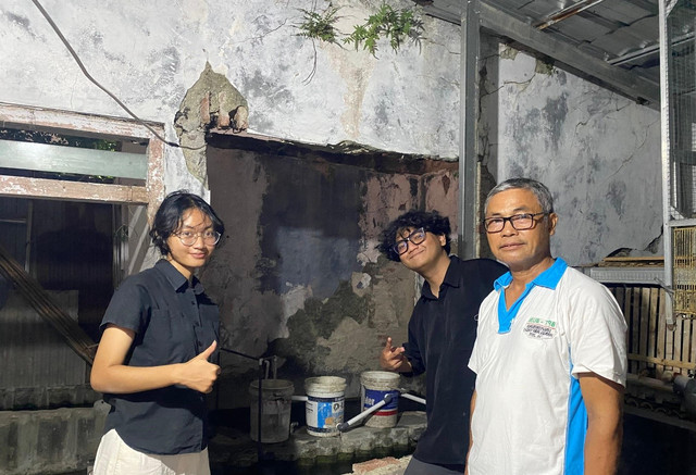 Instalasi dan pengujian sistem pompa dan filter RAS di Tempat Pembudidayaan Lele RW 08 Plamongan Sari pada Jumat 25/07/2025