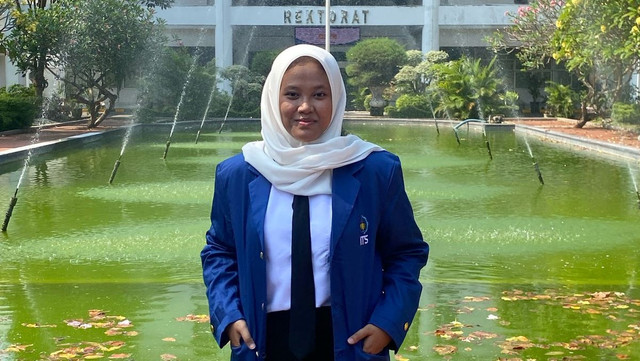 Safhira Najma, mahasiswa baru termuda ITS. Foto: Humas ITS