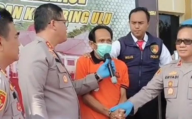 Pelaku pembunuhan janda di Ogan Komering Ulu (OKU). Foto : Istimewa