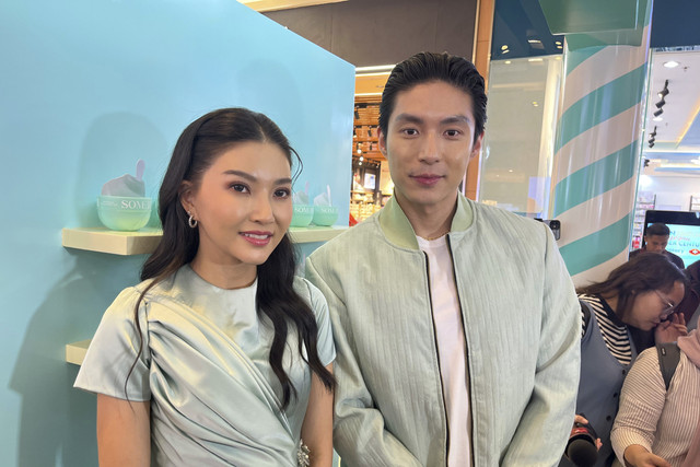 Sarwendah dan Giorgio Antonio di Grand Indonesia, Jakarta Pusat, Selasa (5/8/2025).  Foto: Giovanni/kumparan