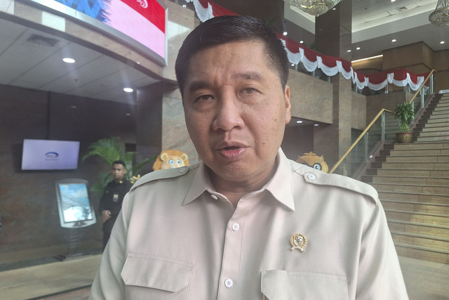 Menteri Perumahan dan Kawasan Permukiman (PKP) Maruarar Sirait di Kantor BPKP, Jakarta Timur pada Selasa (5/8/2025). Foto: Argya D. Maheswara/kumparan 