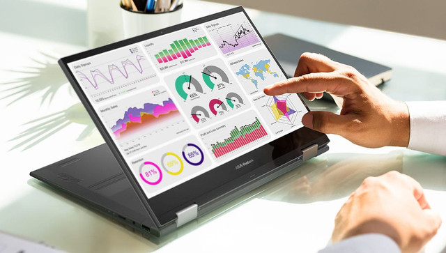 Ilustrasi laptop Touchsreen. Foto: ASUS