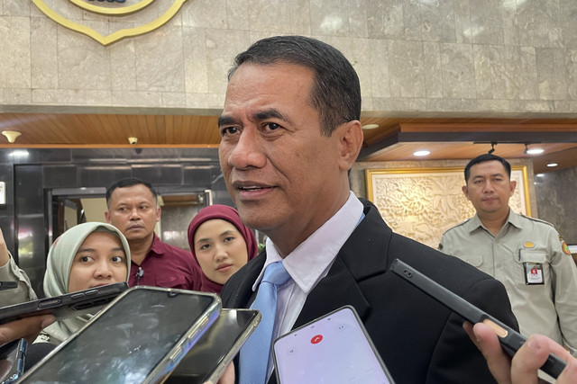 Menteri Pertanian Amran Sulaiman di kantornya, Jakarta Selatan, Kamis (7/8/2025). Foto: Najma Ramadhanya/kumparan