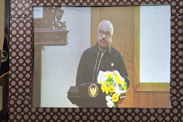 Ketua Fraksi Golkar MPR RI, Melchias Markus Mekeng di Kompleks Parlemen, Senayan, Jakarta pada Jumat (8/8/2025). Foto: Abid Raihan/kumparan