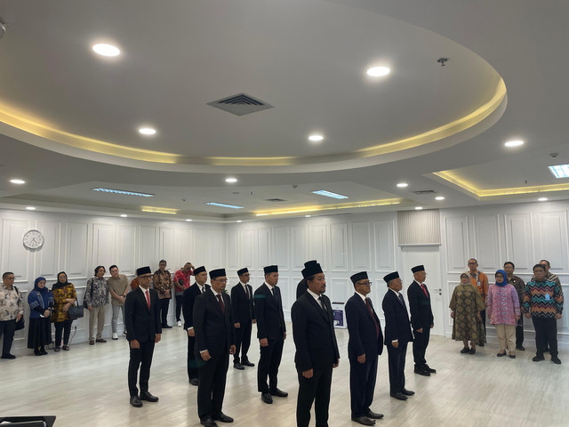 Kementerian Hukum melantik Komisioner LMKN dan LMK Hak Terkait, di Gedung Dirjen Kekayaan Intelektual Kemenkum, Jakarta, Jumat (8/8/2025). Foto: Fadhil Pramudya/kumparan