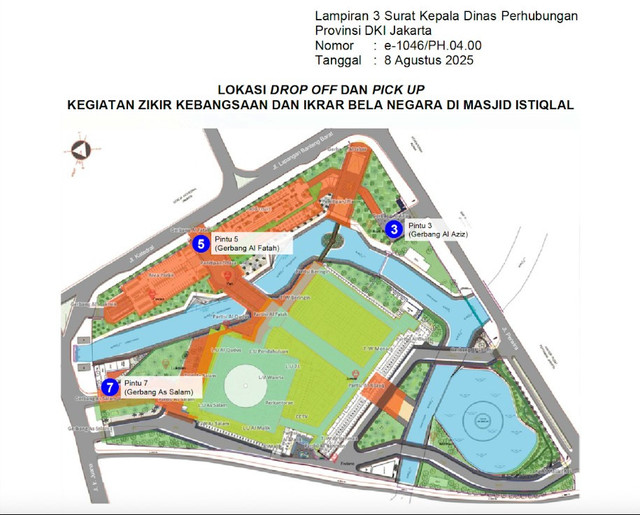 Rekayasa Lalu Lintas Acara Zikir Kebangsaan di Masjid Istiqlal