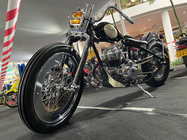 Motor modifikasi di Honda Modif Contest 2025 seri Bandung, Sabtu (9/8/2025). Foto: Syahrul Ghiffari/kumparan