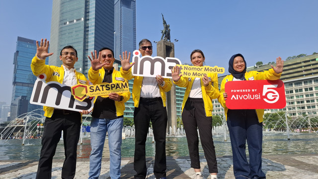 Peluncuran fitur proteksi spam dan penipuan IM3 SATSPAM. Foto: kumparan/Muhammad Ardiyansyah.