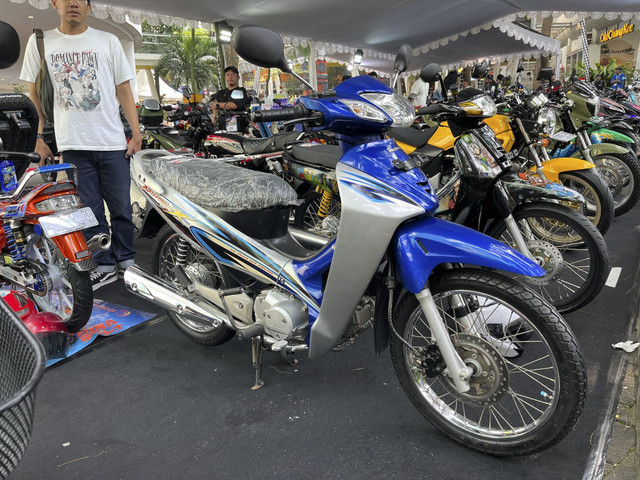 Honda Kharisma X lansiran tahun 2004 dengan odometer 400 kilometer di Honda Modif Contest 2025 seri Bandung, Sabtu (9/8/2025). Foto: Syahrul Ghiffari/kumparan