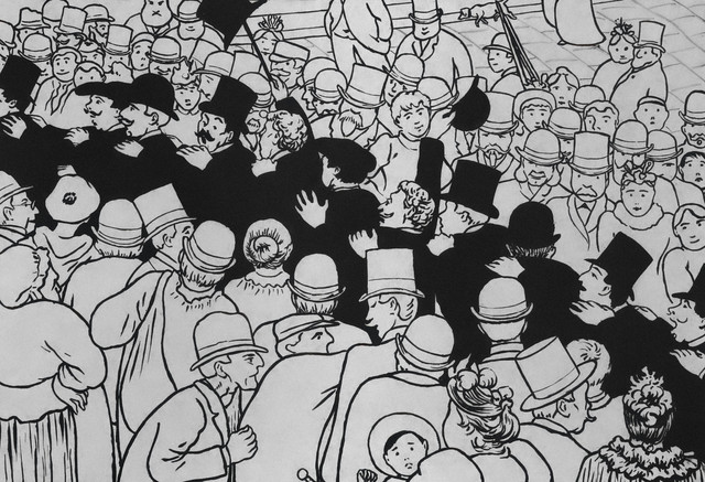 Ilustrasi reaksi kerumunan publik terhadap kebijakan pemerintah. Foto: Art Institute of Chicago via Unsplash