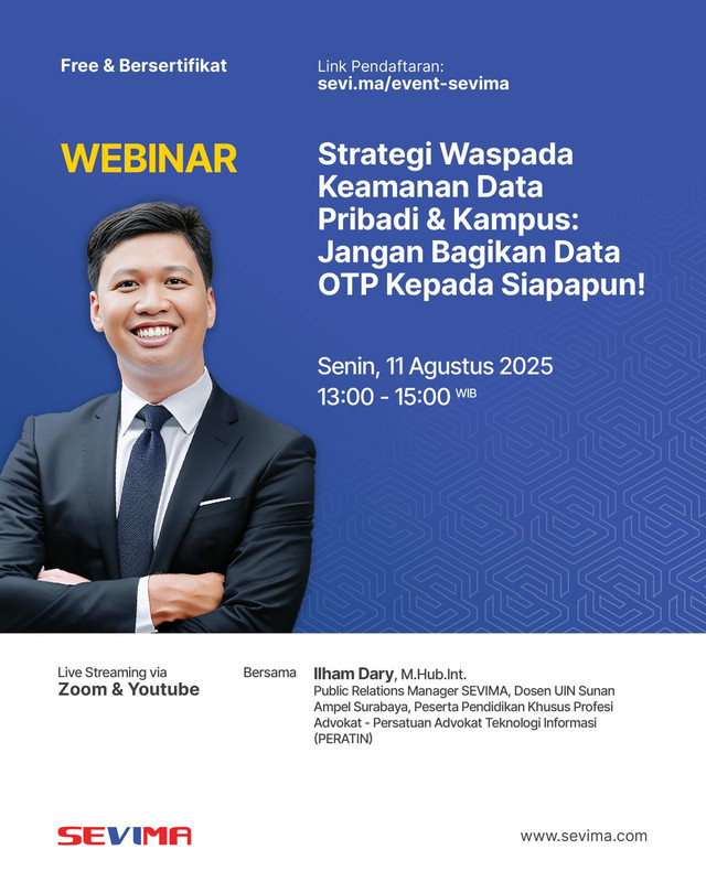 Webinar Strategi Waspada Keamanan Data Pribadi dan Kampus: Jangan Bagikan OTP
