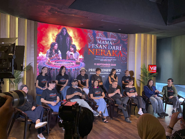 Konferensi pers film Mama: Pesan dari Neraka di MD Place, Setiabudi, Jakarta Selatan, Rabu (13/8/2025). Foto: Vincentius Mario/kumparan