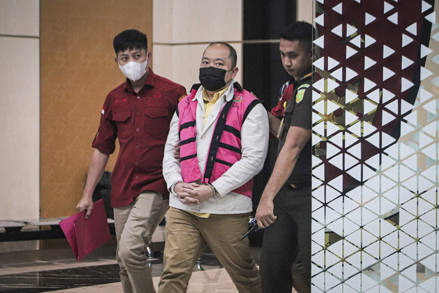 Direktur PT Sritex Iwan Kurniawan Lukminto ditetapkan sebagai tersangka terkait kasus dugaan korupsi oleh Kejaksaan Agung RI, Jakarta, Rabu (13/8/2025). Foto: Iqbal Firdaus/kumparan