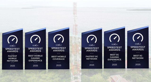 Raih enam Ookla® Speedtest™ Awards, Telkomsel buktikan keunggulan jaringan 5G + AI terbaik di Indonesia. Foto: Telkomsel