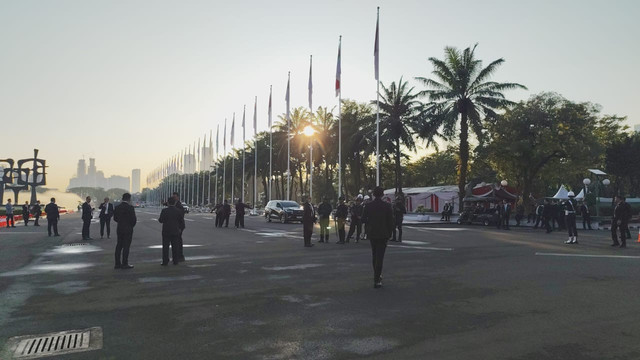 Suasana pengaman jelang pidato kenegaraan di sekitar Gedung DPR/MPR, Senayan Jakarta pada Jumat (15/8). Foto: Luthfi Humam/kumparan
