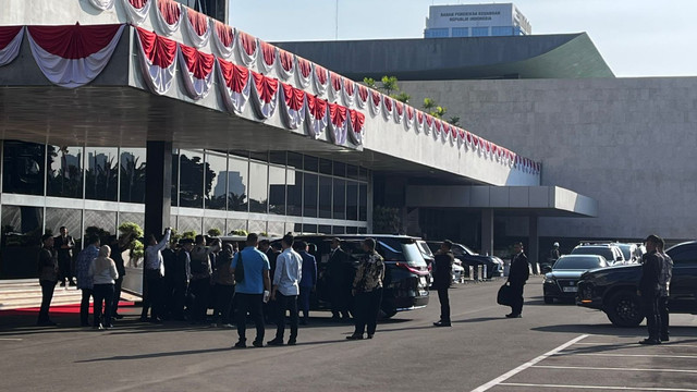 Presiden RI ke 6 Susilo Bambang Yudhyoyono di Kompleks Parlemen, Jumat (15/8). Foto: Haya Syahira/kumparan