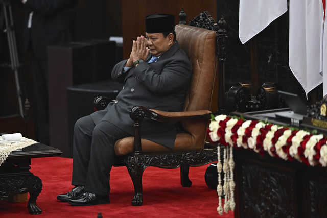 Presiden Prabowo Subianto menghadiri Rapat Paripurna DPR RI Ke-1 di Gedung Nusantara, Kompleks Parlemen, Jakarta, Jumat (15/8/2025). Foto: Dhemas Reviyanto/ANTARA FOTO