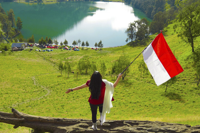 Zita Anjani di Ranu Kumbolo. Foto: Dok. Istimewa