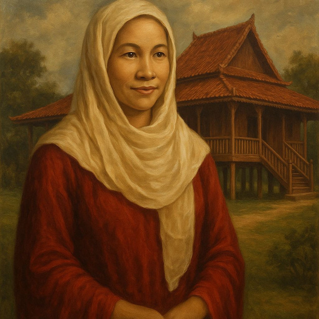 gambar berasal dari AI Image generator berdasarkan lukisan Ratu Sinuhun di Museum SMB