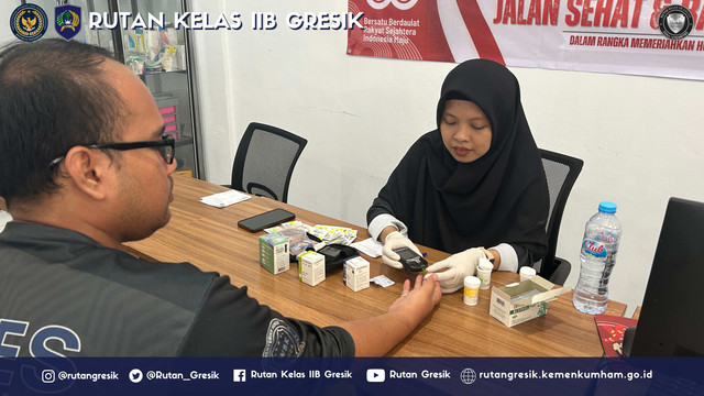 Rutan Gresik Gelar Pemeriksaan Kesehatan Menyeluruh Sambut HUT RI ke-80