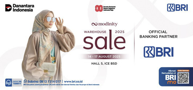 Lengkapi koleksi Buttonscarves di Modinity Warehouse Sale bersama BRI. Foto: Dok. BRI