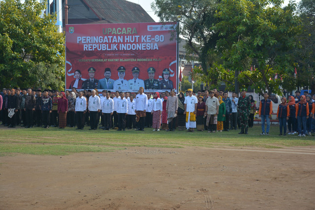Lapas Terbuka Kendal Ikuti Upacara HUT RI di Alun-alun kendal