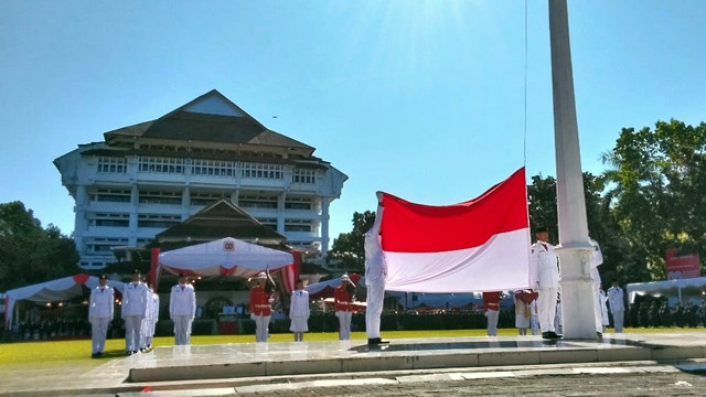 Upacara HUT ke-80 RI di kantor Gubernur Sulawesi Utara, Minggu 17 Agustus 2025.